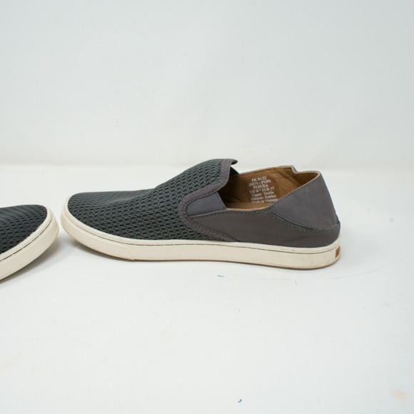 OluKai Pehuea Slip On Sneaker Breathable Women's Grey Mesh Mule Shoes 7 - Picture 6 of 10